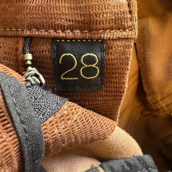 Goldsign Brown Leather Pants size 28 - Picture 12 of 12